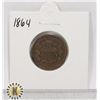 Image 1 : 1864 OLD USA TWO CENT COIN
