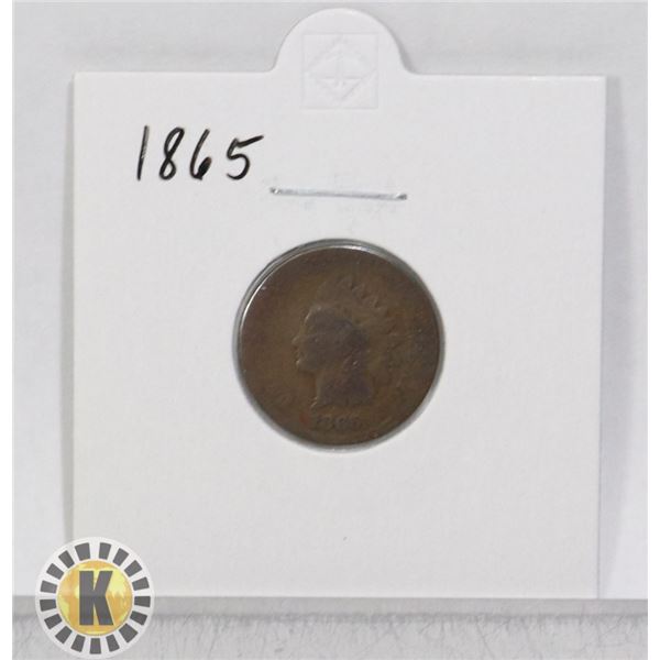1865 OLD USA INDIAN HEAD ONE CENT COIN