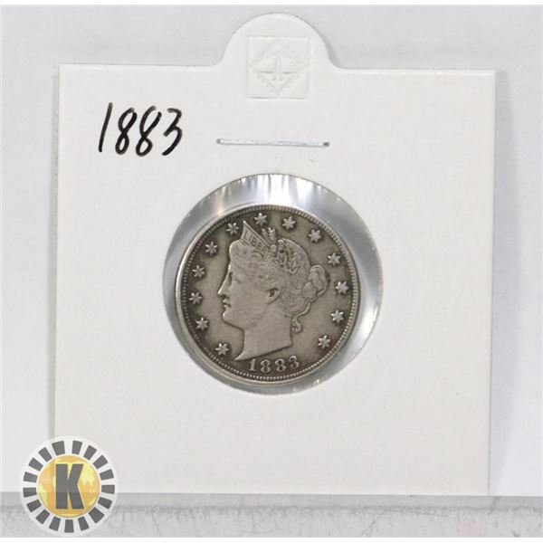 1883 OLD USA "V" FIVE CENTS COIN