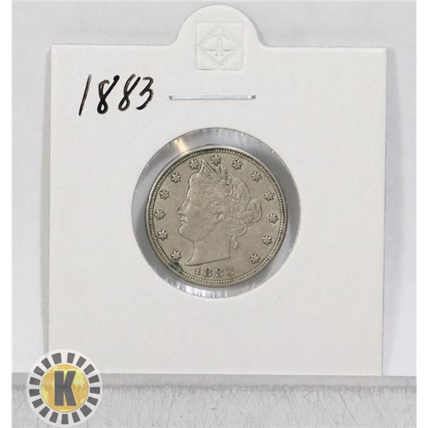 1883 OLD USA "V" FIVE CENTS COIN