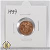 Image 1 : 1939 WWII NAZI GERMANY 1 REICHSPFENNIG COIN