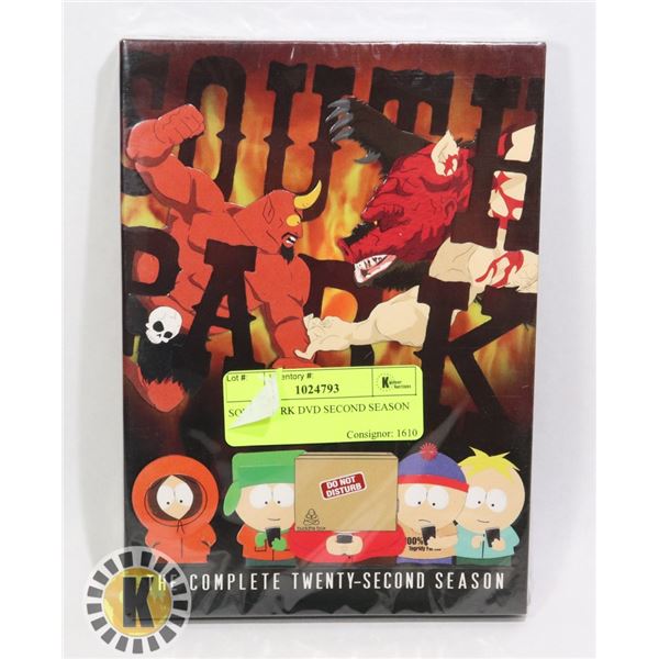 SOUTH PARK DVD TWENTY SECOND SEASON