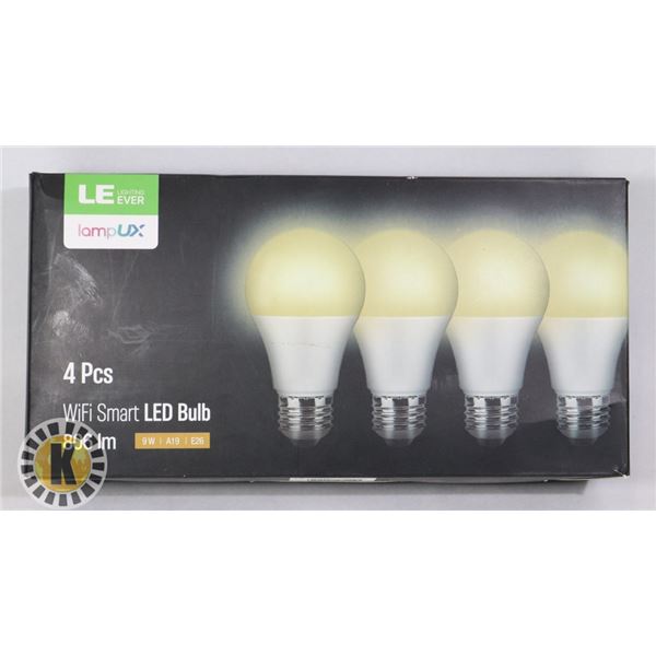 4 WIFI SMART LED BULBS