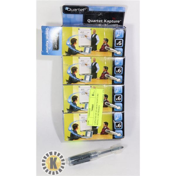 4 6PACKS OF QUARTET KAPTURE REFILL CARTRIDGES