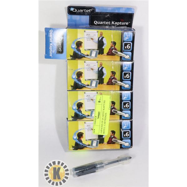 4 6PACKS OF QUARTET KAPTURE REFILL CARTRIDGES