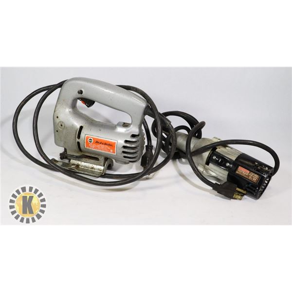 FLAT OF CORDED JIG SAW AND ELONGATED SCREW DRIVER