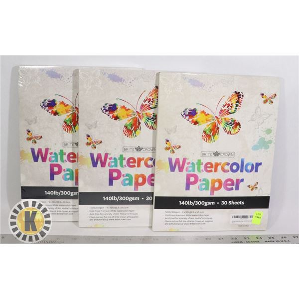 3 SETS OF WATER COLOR BOOKS