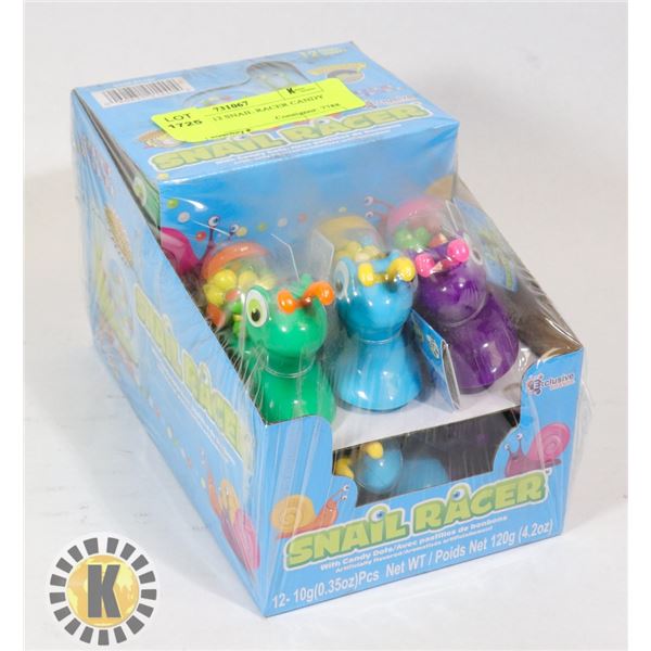 CASE WITH 12 SNAIL RACER CANDY