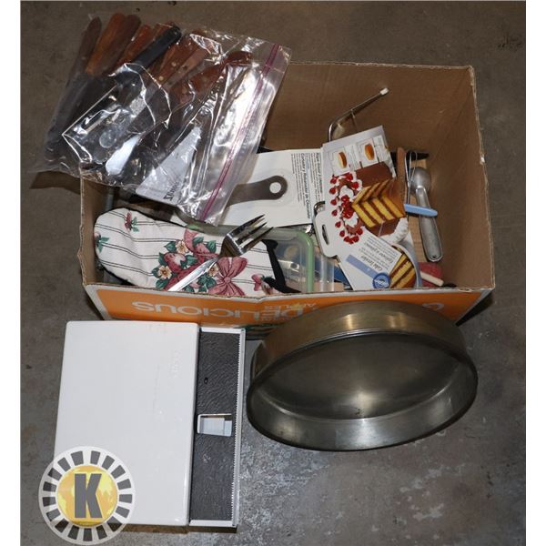 BOX OF KITCHEN MISCELLANEOUS