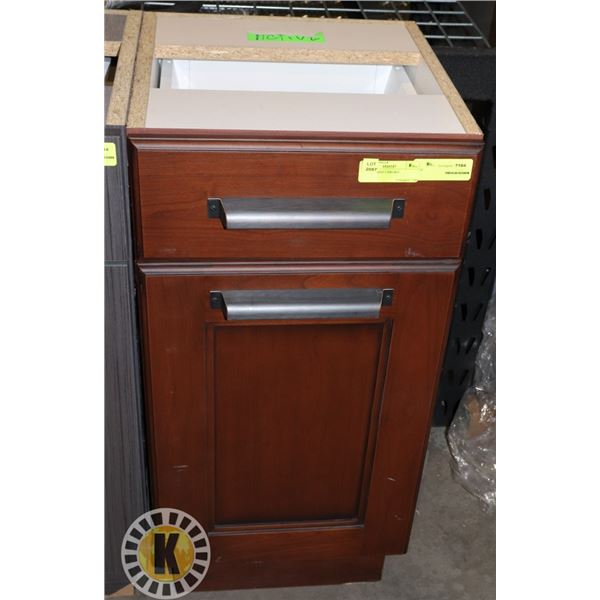 WOOD CABINET  BROWN LXWXH 15"X16"X31" INCHES