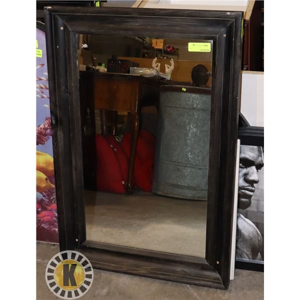 MIRROR DARK WOOD FRAME 36"X2"X24" LXWXH