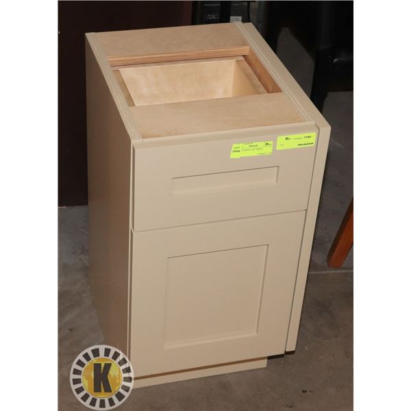 WOOD CABINET OFF WHITE LXWXH 13"X16"x24"