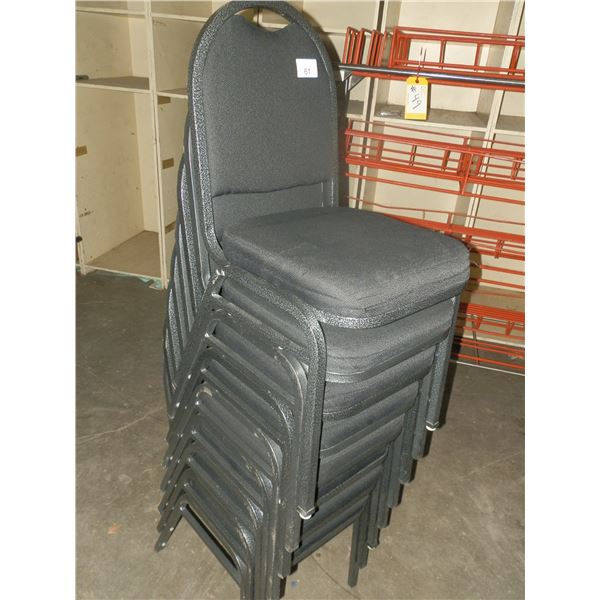 Grey & Black Stacking Chairs