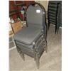 Image 1 : Black & Silver Stacking Chairs