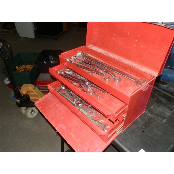 Red Tool Box Full Of Wrenches