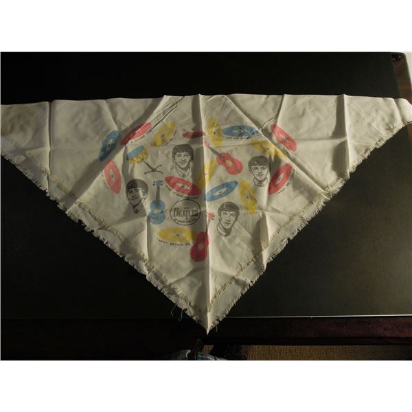 1960's The Beatles Signed Nems Ent. Ltd. Fringe Head Scarf. Ref: Neeb.