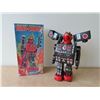 Vintage SH Horikawa Battery Operated Dino-Robot Tin Toy, Japan Godzilla Monster. Ref: Neeb