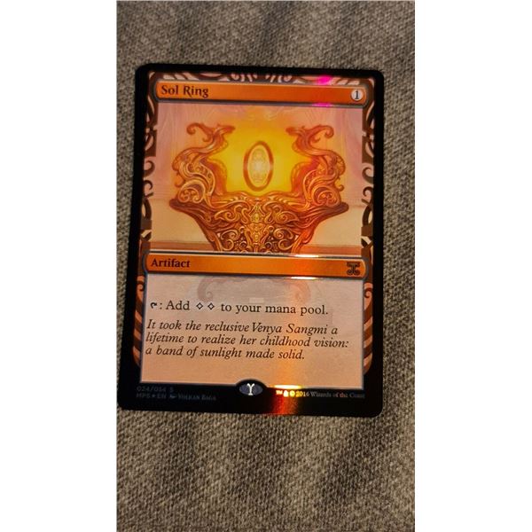 Sol Ring MTG Kaladesh Invention Super Mythic Rare Masterpiece Foil Magic Card.  Ref: Nofd