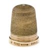 Image 3 : Collectible Antique Birks 9K Gold Engraved Etched Sewing Thimble w/ Ribbed Band