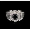 Image 2 : 2.55 ctw Black Diamond Ring - 14KT White Gold