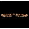 Image 3 : 14KT Rose Gold 3.28 ctw Diamond Tennis Bracelet