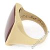 Image 5 : Vintage Men's Brushed 10k Yellow Gold Rectangular Carnelian Solitaire Ring