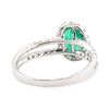 Image 3 : 1.21 ctw Emerald and Diamond Ring - 18KT White Gold
