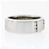 Image 8 : Men's 8.9mm 14K Gold 0.40 ctw Round Brilliant Diamond Brushed Wedding Band Ring