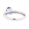 Image 3 : 1.14 ctw Sapphire and Diamond Ring - 18KT White Gold