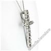 Image 5 : New 14kt White Gold 1.52 ctw Fancy Colored Round Diamond Cross Pendant Necklace
