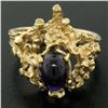 Image 6 : Estate 14kt Yellow Gold 1.98 ctw Amethyst Coral Reef Nugget Cocktail Ring
