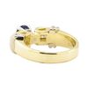 Image 3 : 1.67 ctw Blue Sapphire And Diamond Ring - 14KT Yellow And White Gold