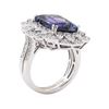 Image 4 : 10.17 ctw Tanzanite and Diamond Ring - Platinum
