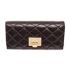 Image 1 : Michael Kors Black Astrid Leather Flap Lock Wallet
