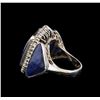 Image 3 : 14KT White Gold 20.59 ctw Sapphire and Diamond Ring