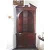 Image 1 : Antique Mahogany Open Corner Cabinet c.1940's #1789738