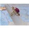 Image 1 : Estate Designer Cabachon Red Agate Diamond Ring#1789992
