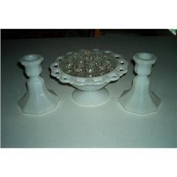 Platonite Lacy Bowl-Frog-Candle Holders #1801316