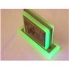 Image 1 : Green Uranium Glass Chrome Clock Glows Brightly#1801819