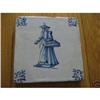 Image 1 : Circa 1625 Delft Tile Woman W/ Basket CHINESE #1801841