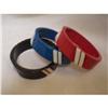 Image 1 : 3 Matching Striped Bangles  red/blue/black    #1801920