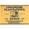 Image 1 : old LONGWOOD PLANTATION SYRUP MAMMY label #1802012