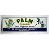 Image 1 : old vintage EMBOSSED PALM CIGAR metal sign #1802022