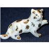 Image 1 : 2 Old Vintage Spotted Gold Tabby Cat Statue #1802042