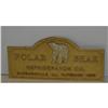 Image 1 : Old Brass Polar Bear Refrigerator Nameplate #1802083