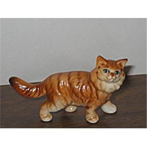 Ceramic Glazed Tabby Kitten Cat Statue 1802173