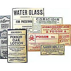 100 old vintage Medicine Poison Labels #1802204