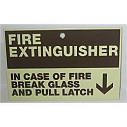 old Porcelain Fire Extinguisher Sign glow dark #1802215