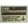 Image 1 : old Porcelain Fire Extinguisher Sign glow dark #1802215