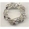 Image 1 : Old Vintage Circular Wreath Rhinestone Pin #1802229